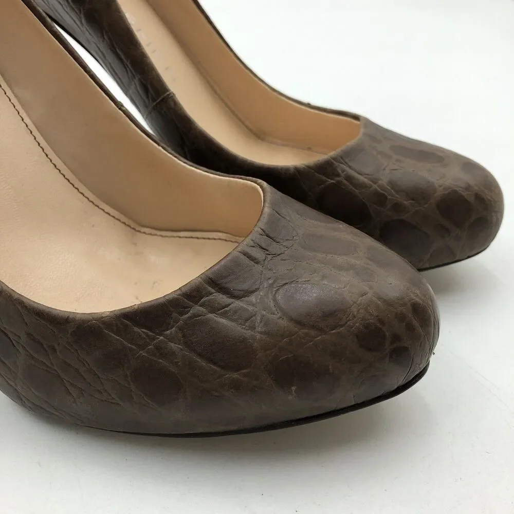 Marc Fisher Claire Heels Crocodile Print, Size 8.5